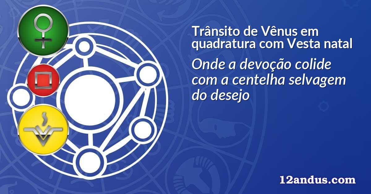 Trânsito de Vênus em quadratura com Vesta natal