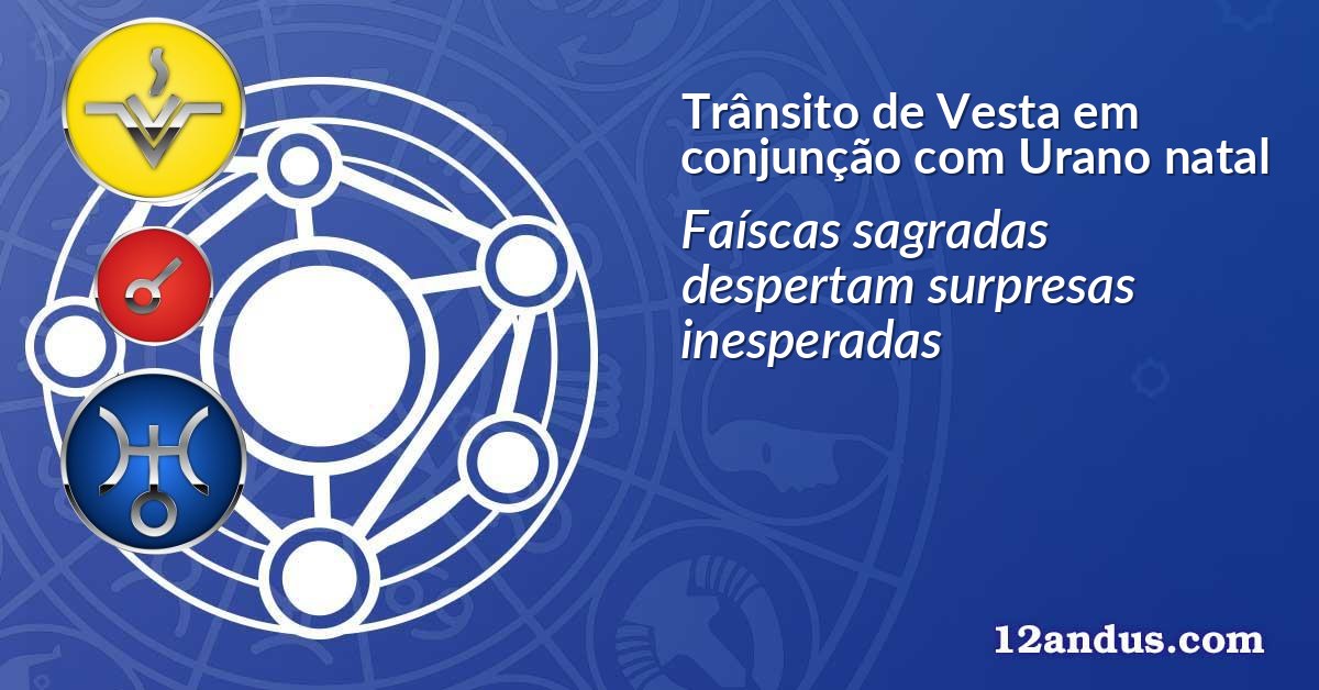 Trânsito de Vesta em conjunção com Urano natal