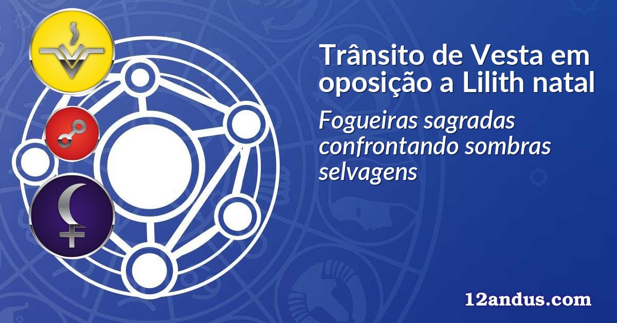 Trânsito de Vesta em oposição a Lilith natal