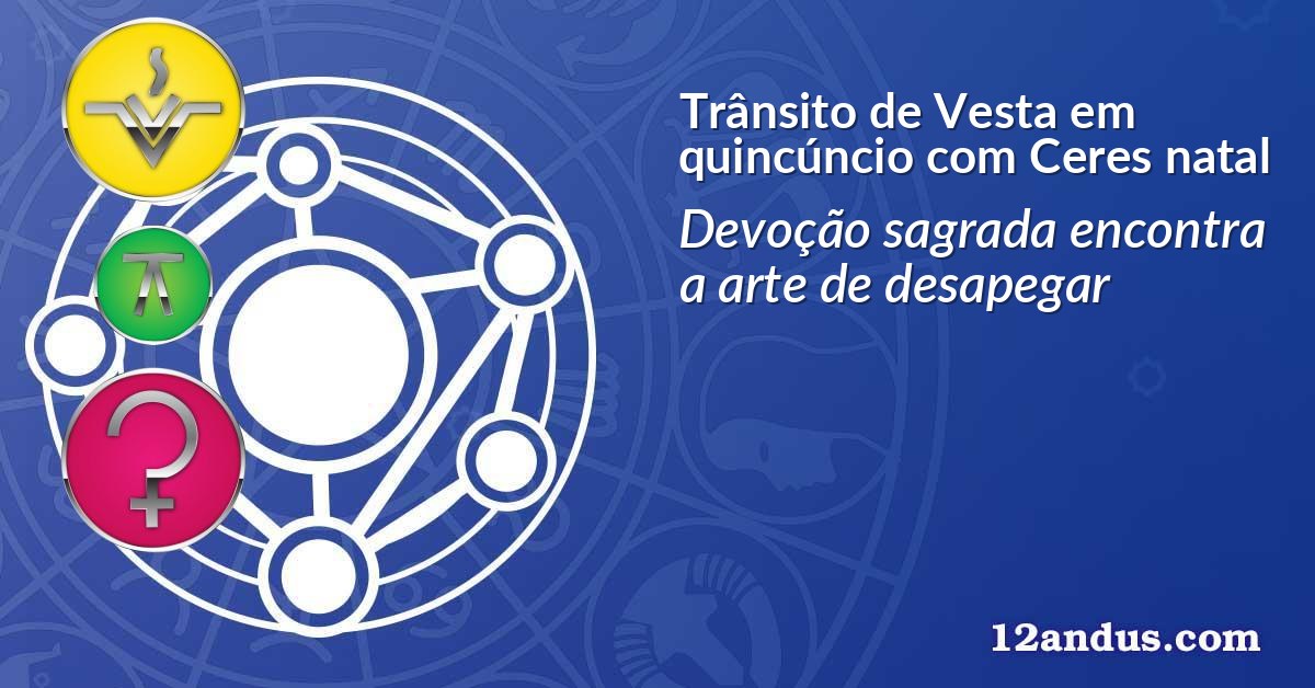 Trânsito de Vesta em quincúncio com Ceres natal