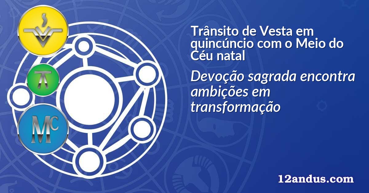 Trânsito de Vesta em quincúncio com o Meio do Céu natal