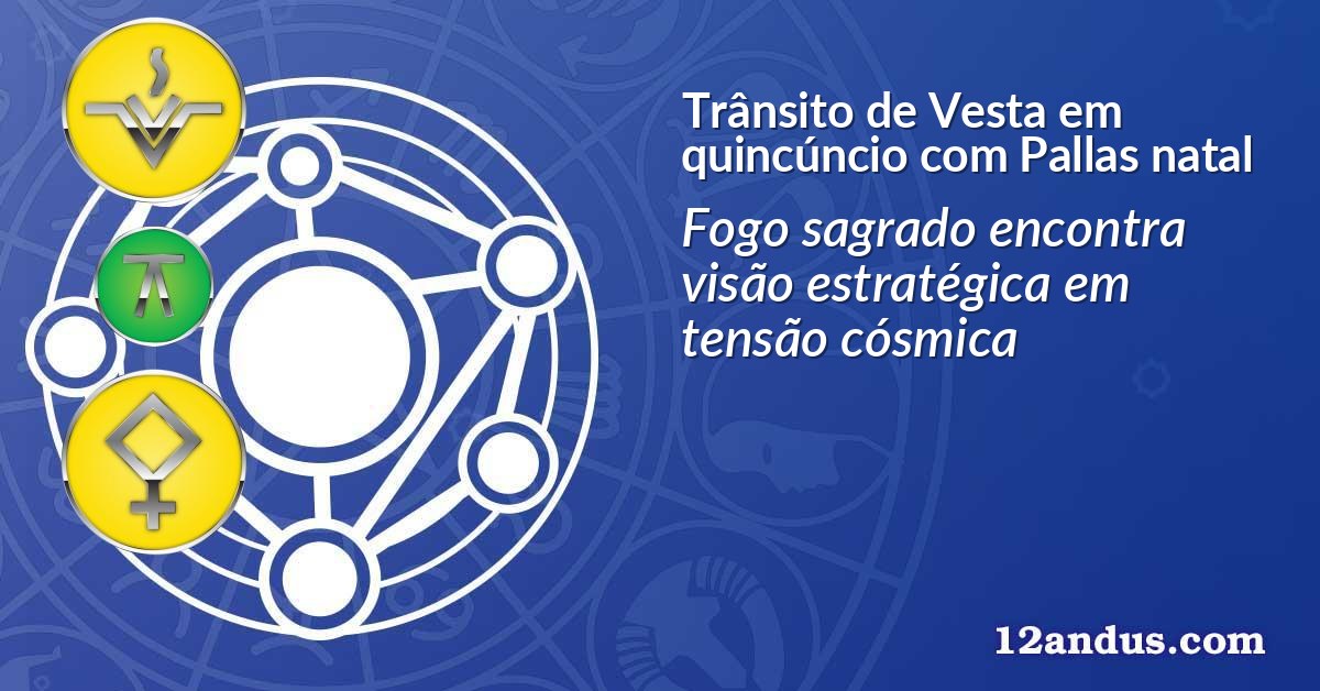 Trânsito de Vesta em quincúncio com Pallas natal