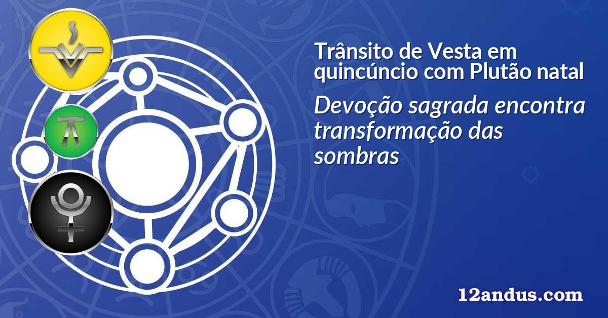 Trânsito de Vesta em quincúncio com Plutão natal