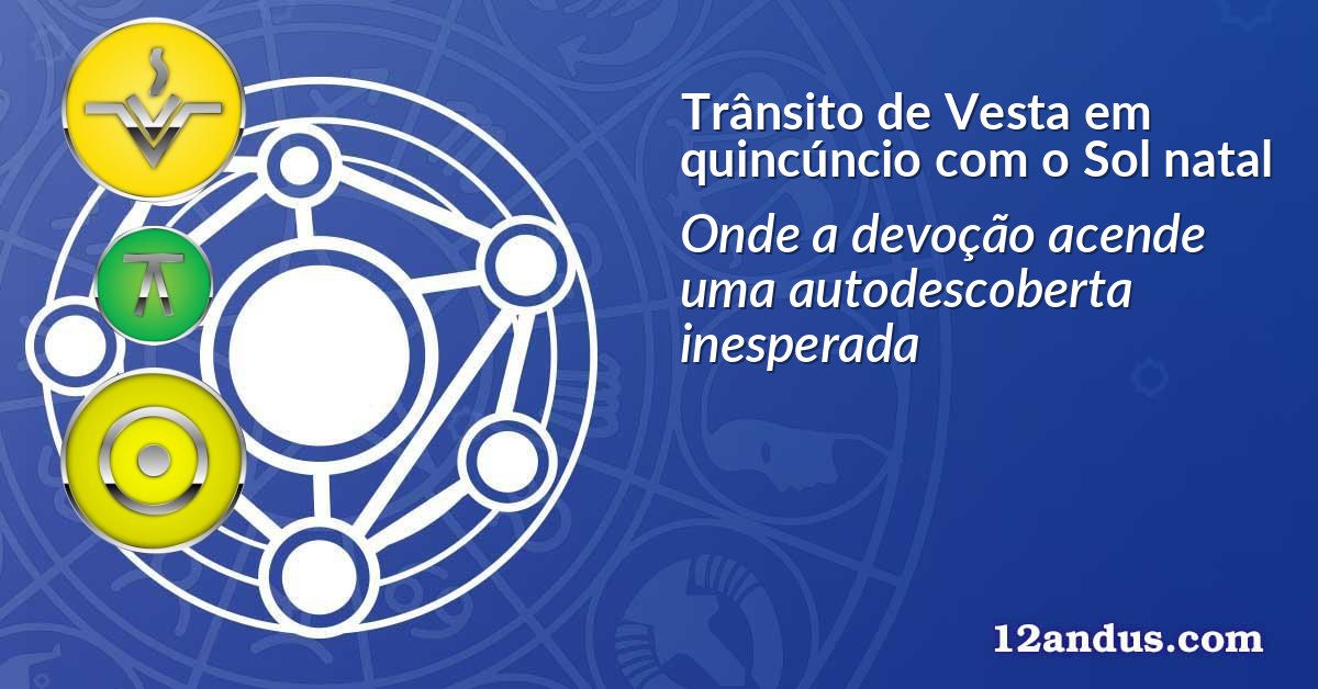 Trânsito de Vesta em quincúncio com o Sol natal