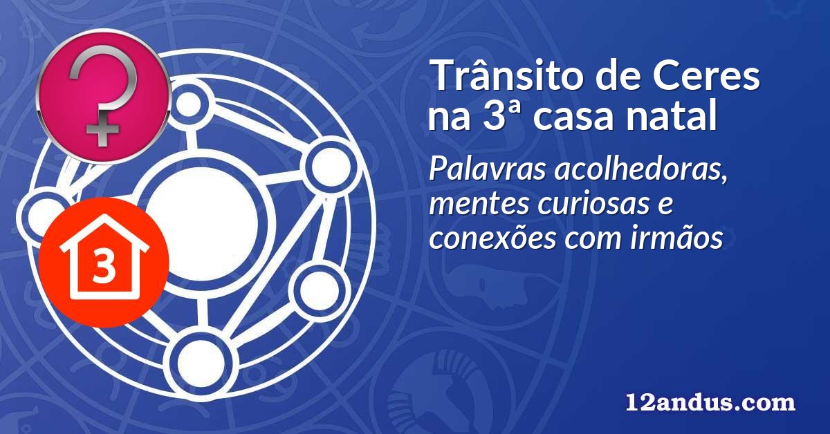 Trânsito de Ceres na 3ª casa natal