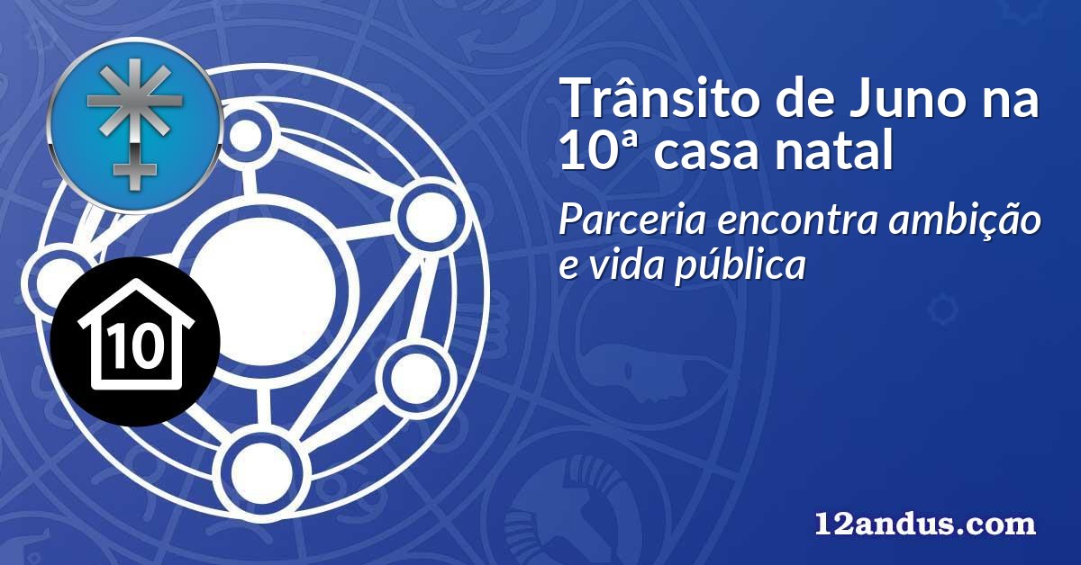 Trânsito de Juno na 10ª casa natal