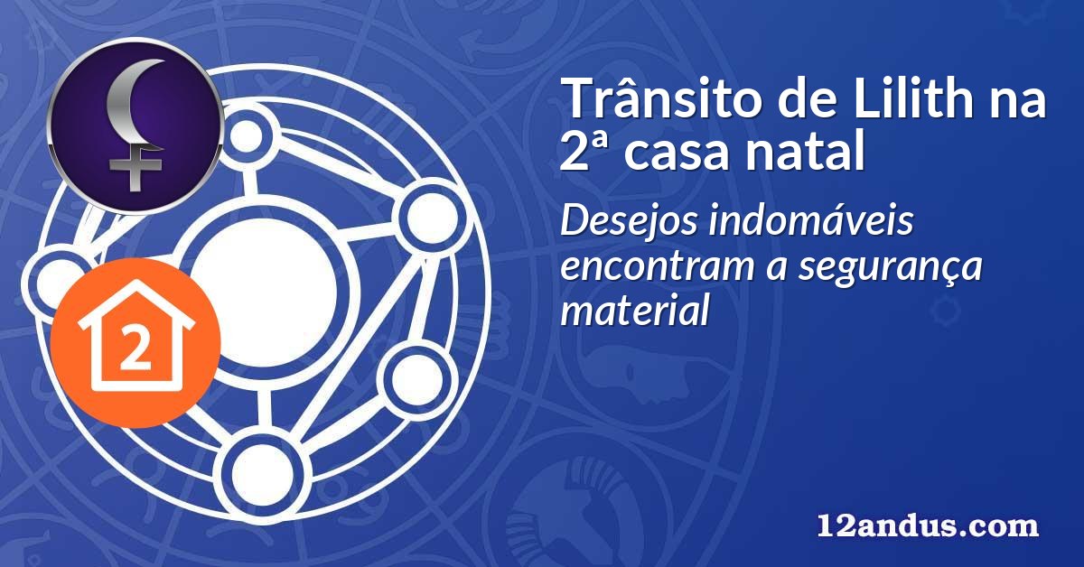 Trânsito de Lilith na 2ª casa natal