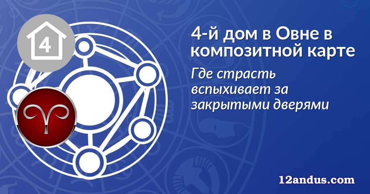 4-й дом в Овне в композитной карте