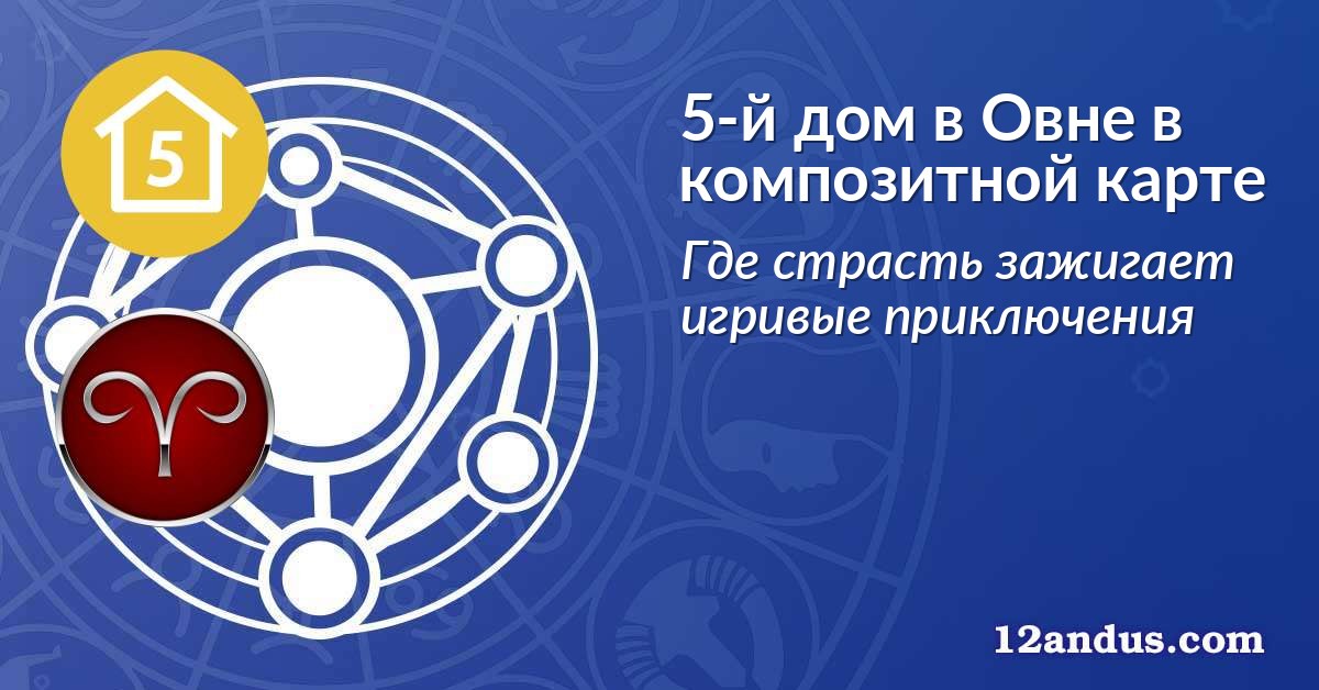 5-й дом в Овне в композитной карте