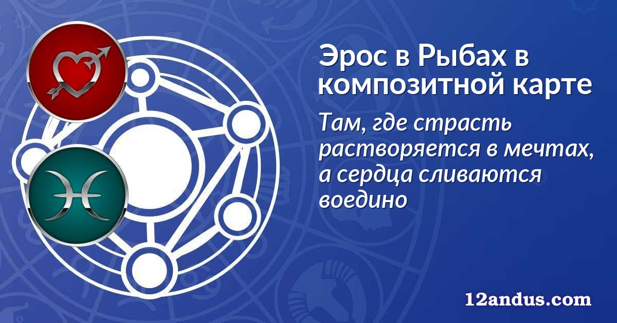 Эрос в Рыбах в композитной карте