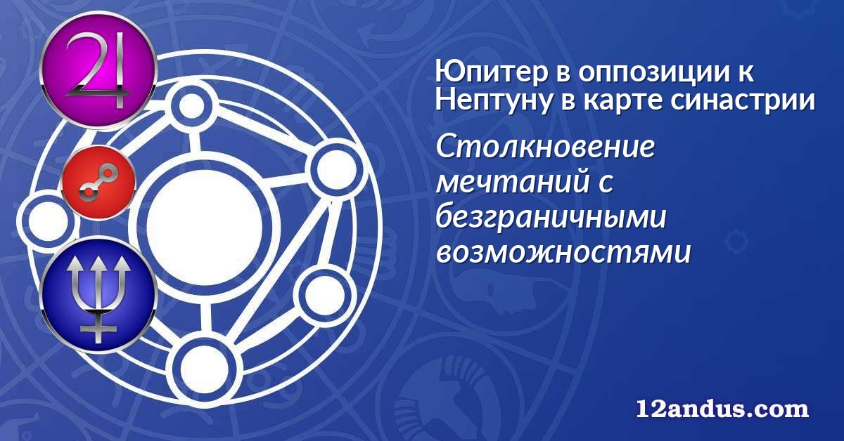 Юпитер в оппозиции к Нептуну в карте синастрии