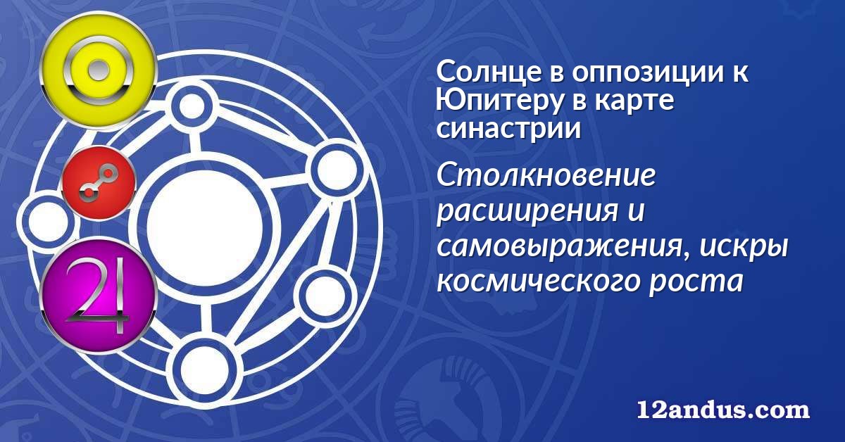 Солнце в оппозиции к Юпитеру в карте синастрии