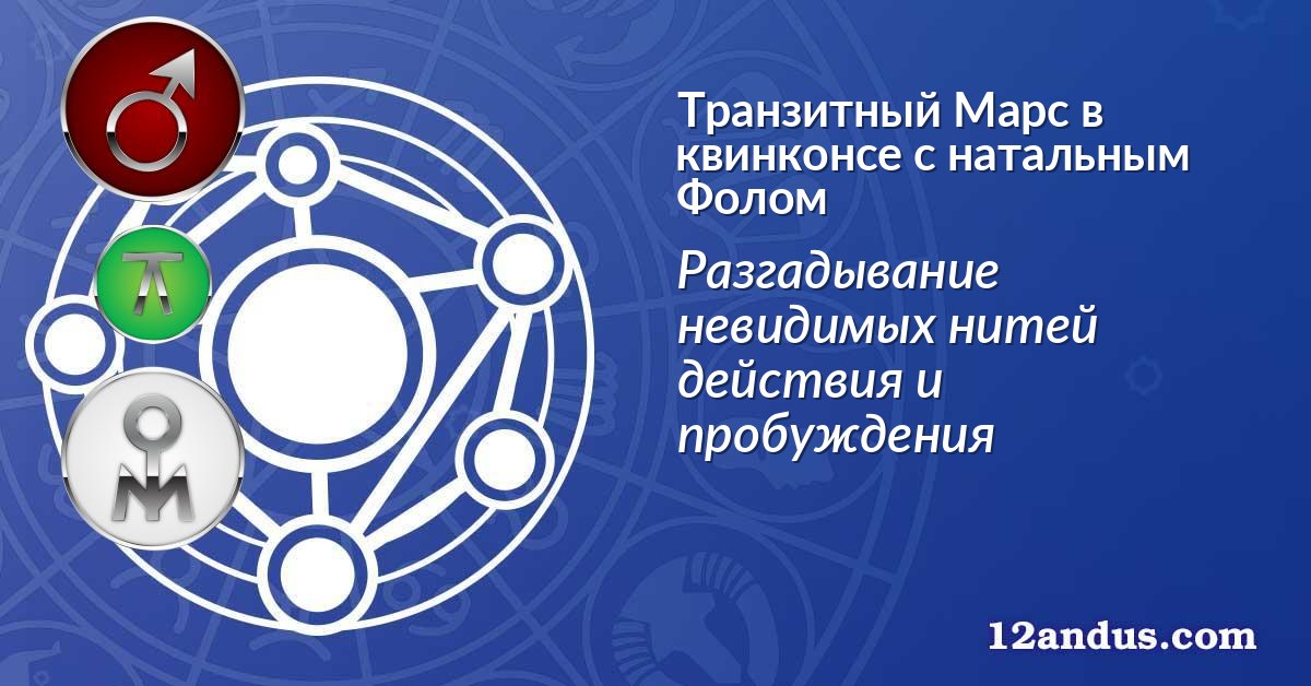 Транзитный Марс в квинконсе с натальным Фолом