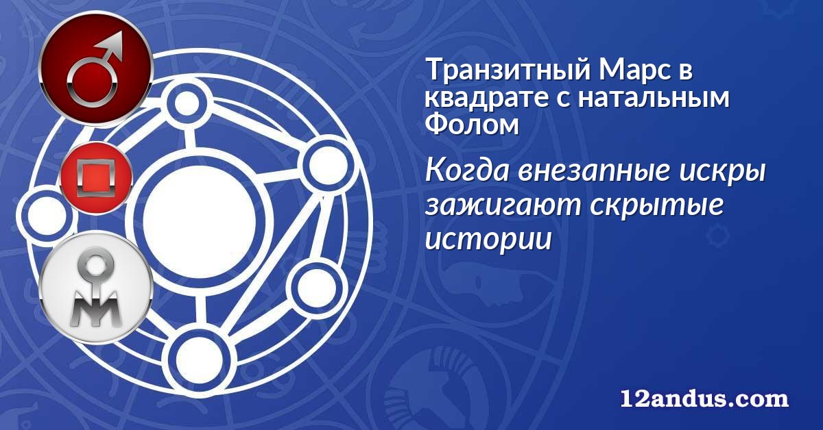 Транзитный Марс в квадрате с натальным Фолом