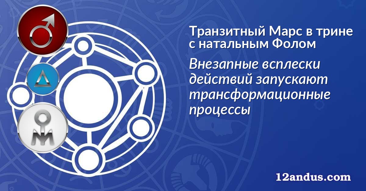Транзитный Марс в трине с натальным Фолом