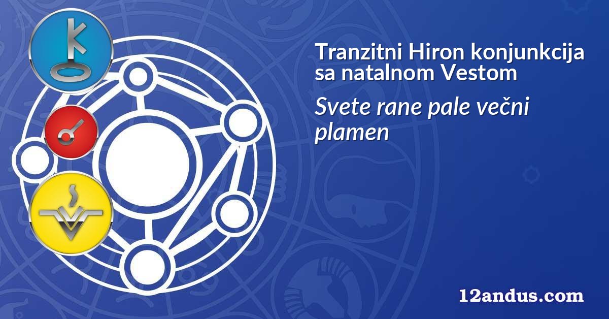 Tranzitni Hiron konjunkcija sa natalnom Vestom