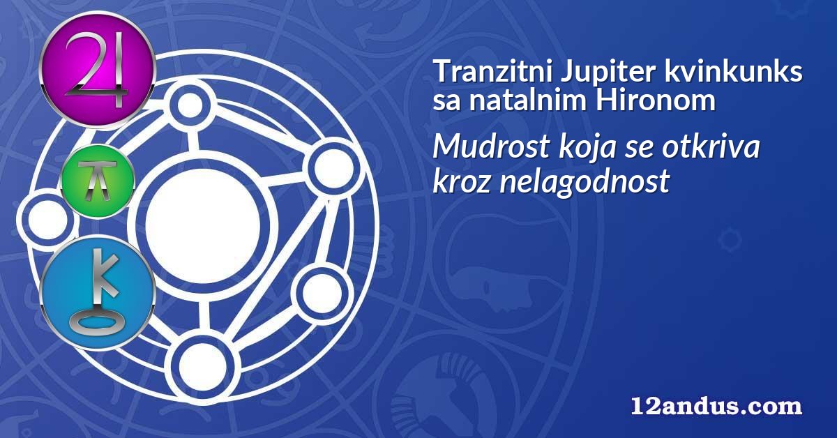 Tranzitni Jupiter kvinkunks sa natalnim Hironom