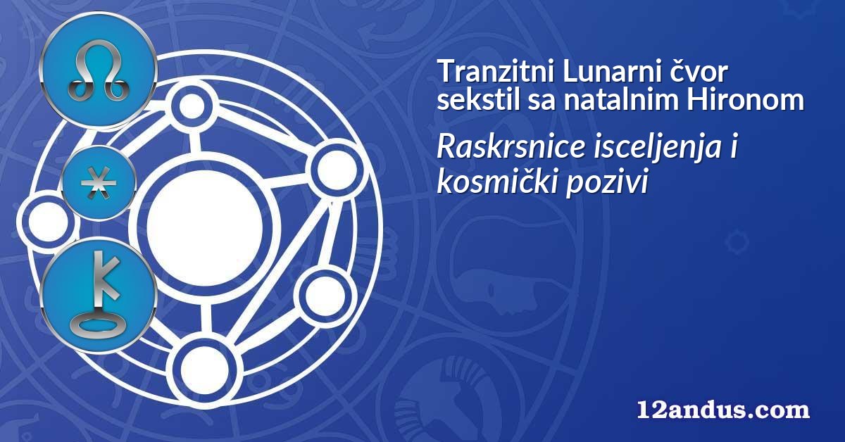 Tranzitni Lunarni čvor sekstil sa natalnim Hironom