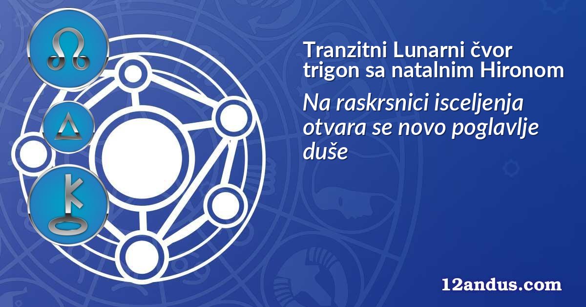 Tranzitni Lunarni čvor trigon sa natalnim Hironom