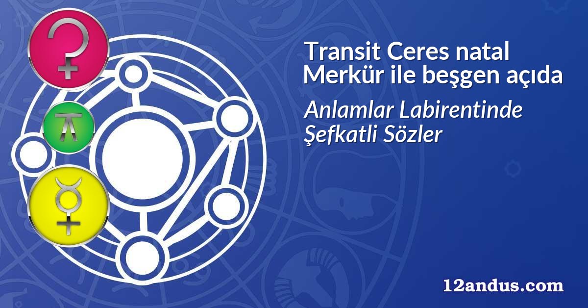 Transit Ceres natal Merkür ile beşgen açıda