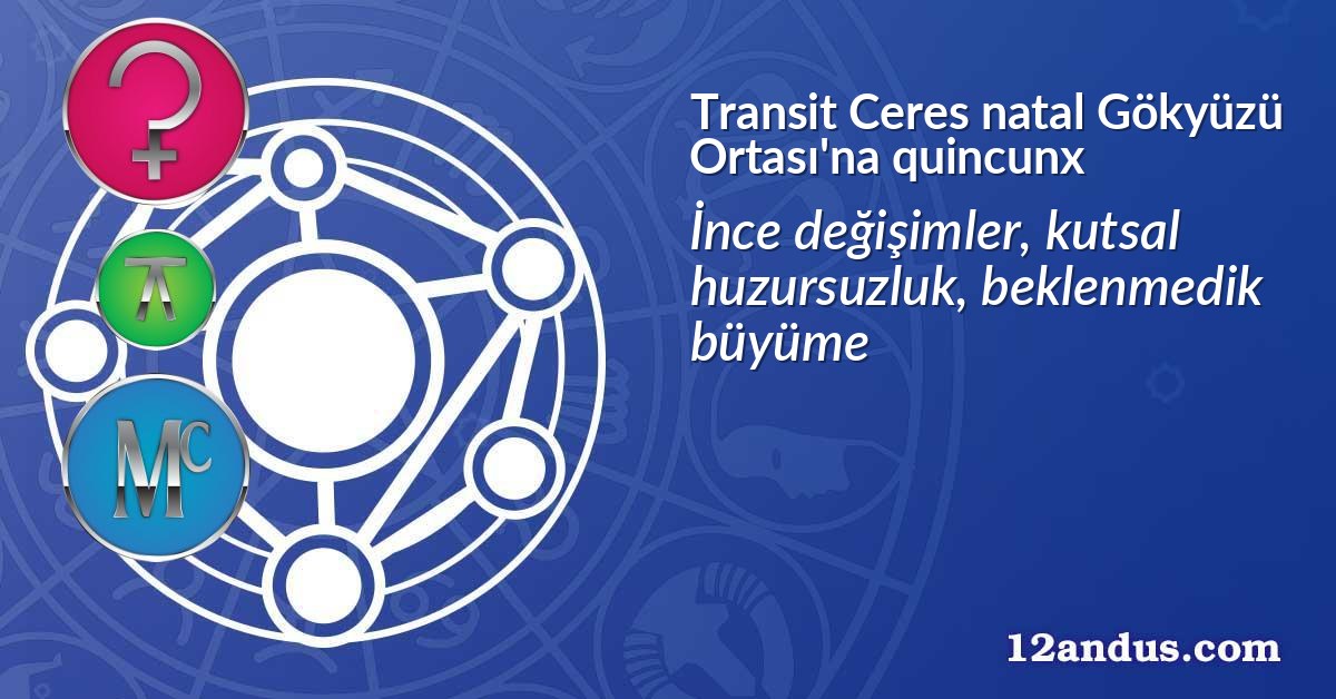 Transit Ceres natal Gökyüzü Ortası'na quincunx