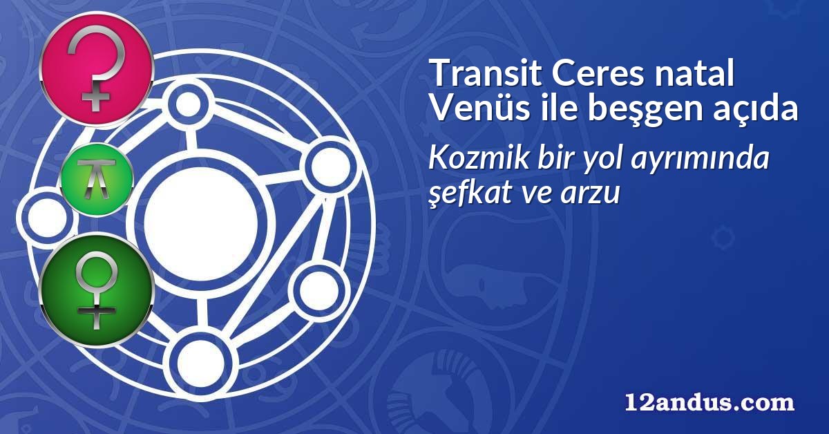 Transit Ceres natal Venüs ile beşgen açıda