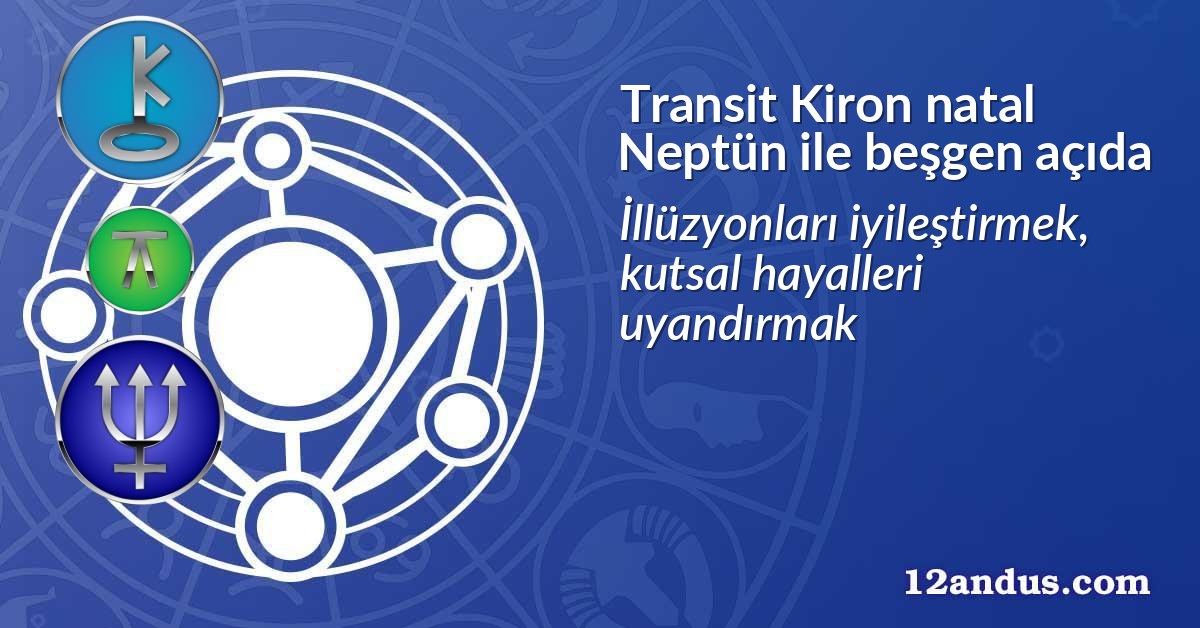 Transit Kiron natal Neptün ile beşgen açıda