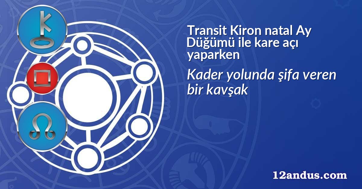 Transit Kiron natal Ay Düğümü ile kare açı yaparken