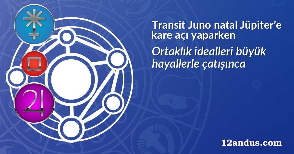 Transit Juno natal Jüpiter’e kare açı yaparken