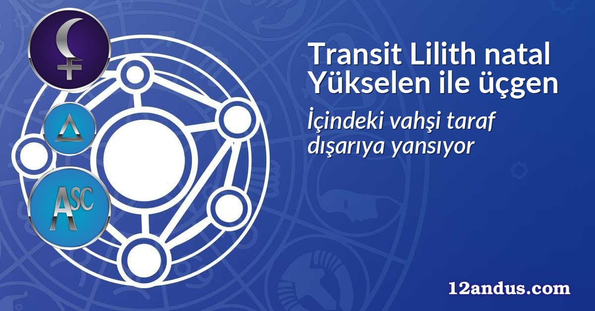 Transit Lilith natal Yükselen ile üçgen