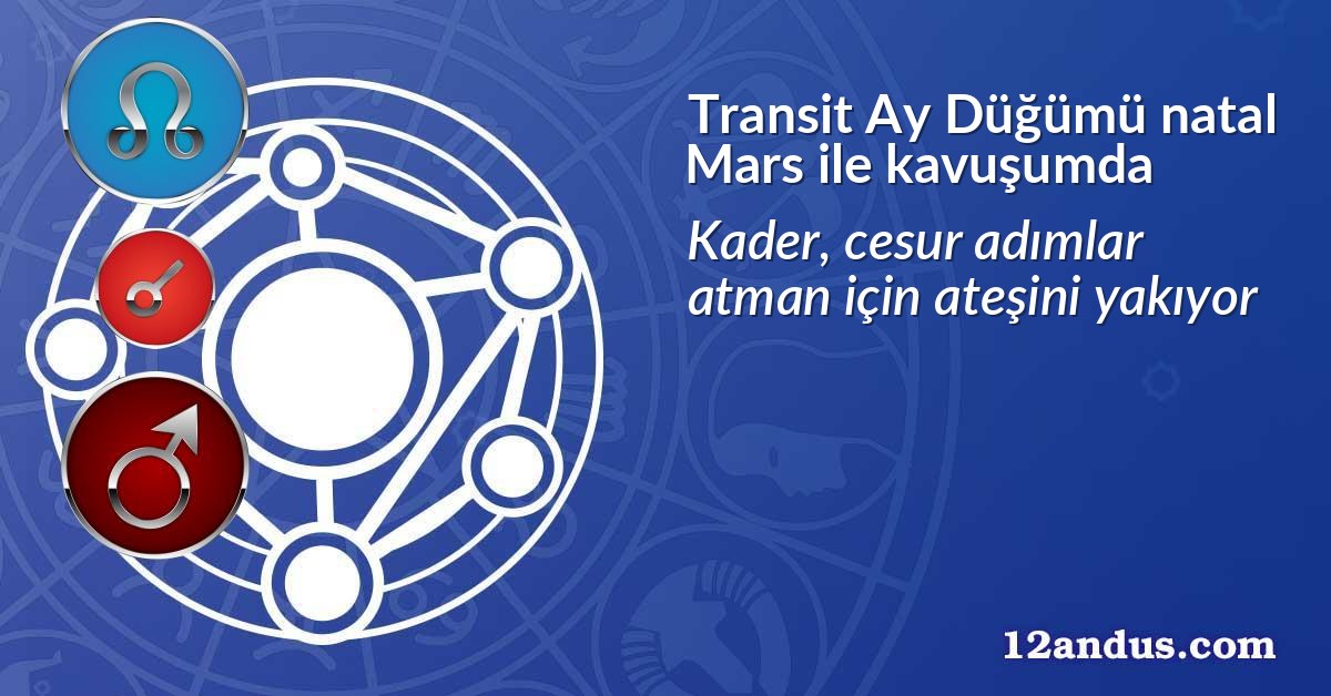 Transit Ay Düğümü natal Mars ile kavuşumda