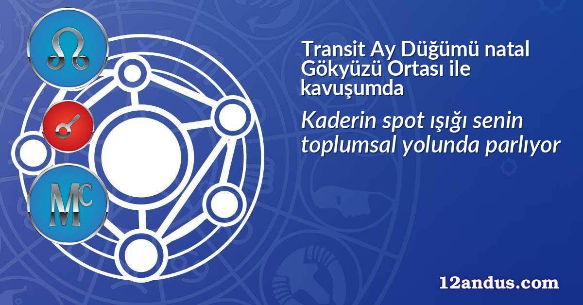 Transit Ay D&uuml;ğ&uuml;m&uuml; natal G&ouml;ky&uuml;z&uuml; Ortası ile kavuşumda