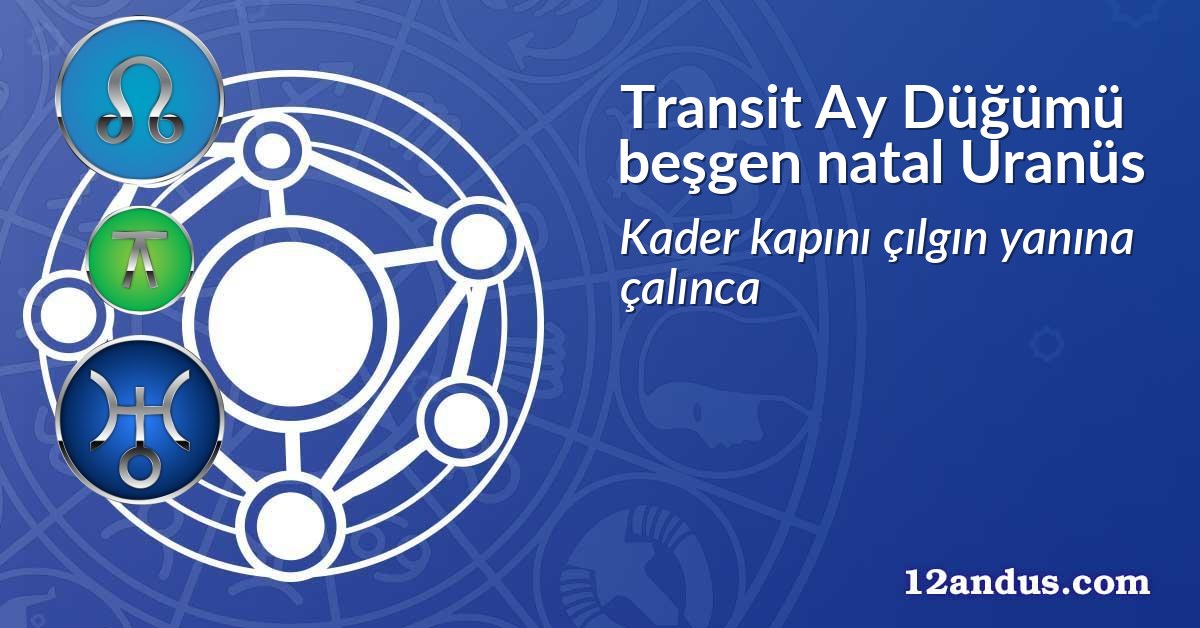 Transit Ay D&uuml;ğ&uuml;m&uuml; beşgen natal Uran&uuml;s