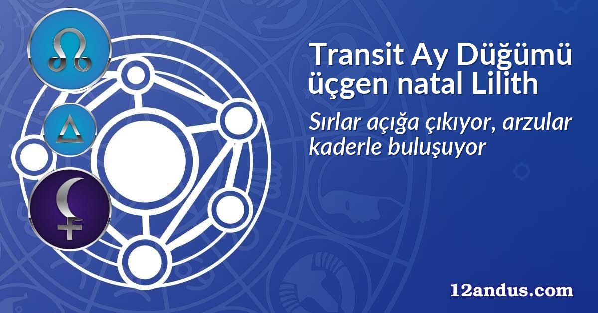 Transit Ay D&uuml;ğ&uuml;m&uuml; &uuml;&ccedil;gen natal Lilith