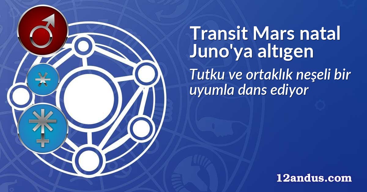 Transit Mars natal Juno'ya altıgen