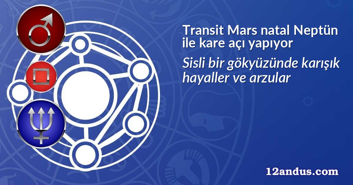 Transit Mars natal Neptün ile kare açı yapıyor