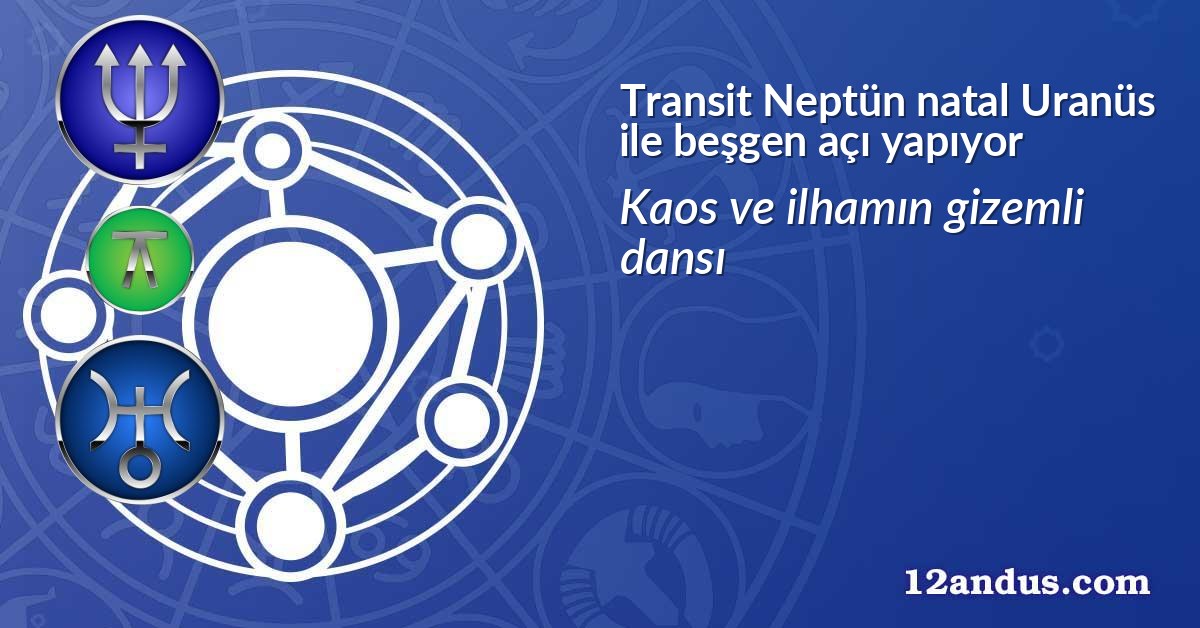 Transit Neptün natal Uranüs ile beşgen açı yapıyor