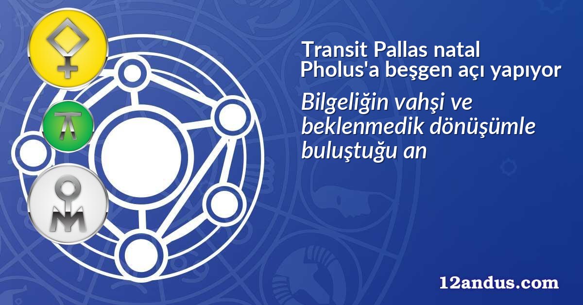 Transit Pallas natal Pholus'a beşgen açı yapıyor