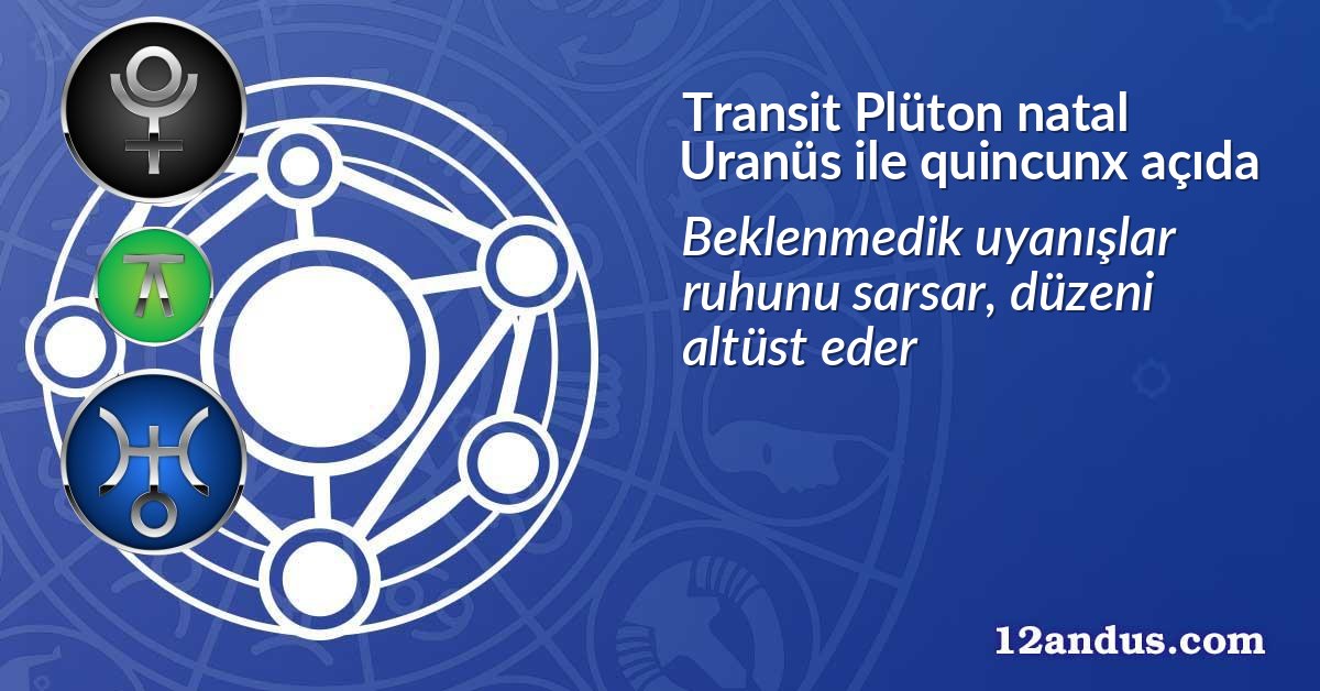 Transit Plüton natal Uranüs ile quincunx açıda