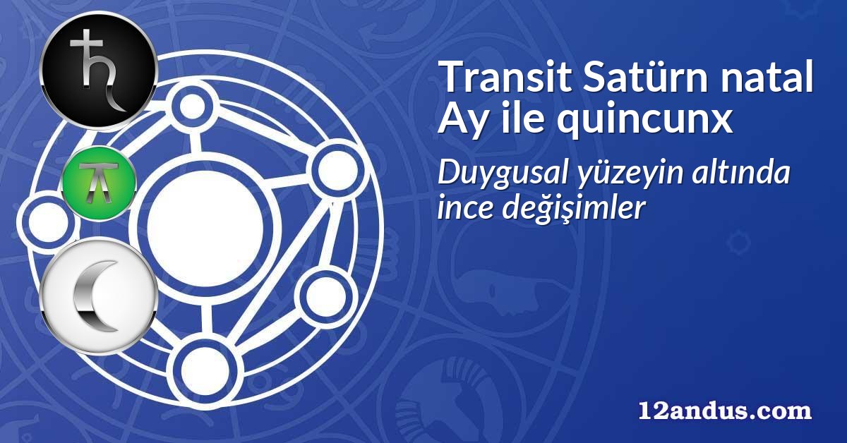 Transit Satürn natal Ay ile quincunx