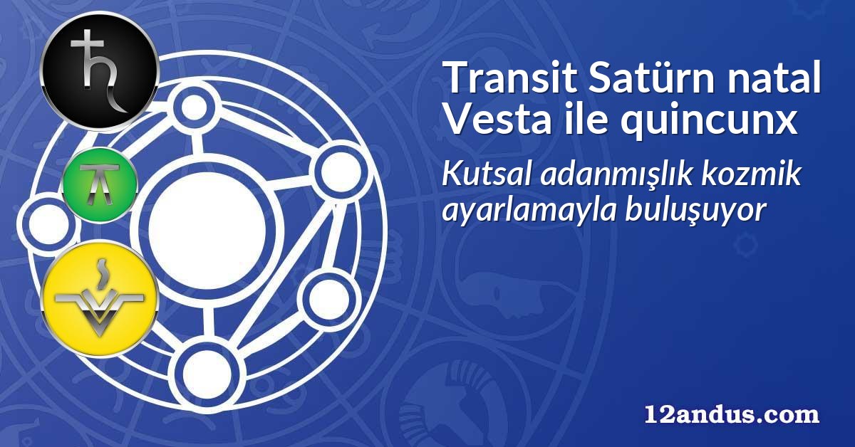 Transit Satürn natal Vesta ile quincunx