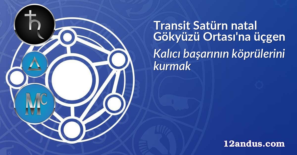Transit Satürn natal Gökyüzü Ortası'na üçgen