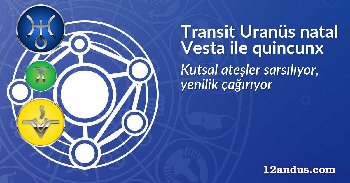Transit Uranüs natal Vesta ile quincunx