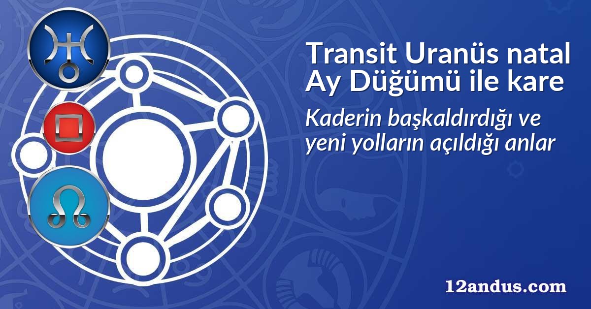 Transit Uranüs natal Ay Düğümü ile kare