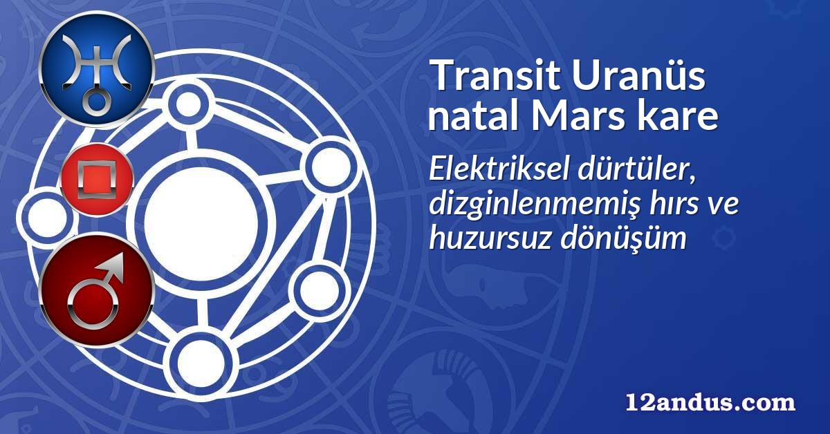 Transit Uranüs natal Mars kare