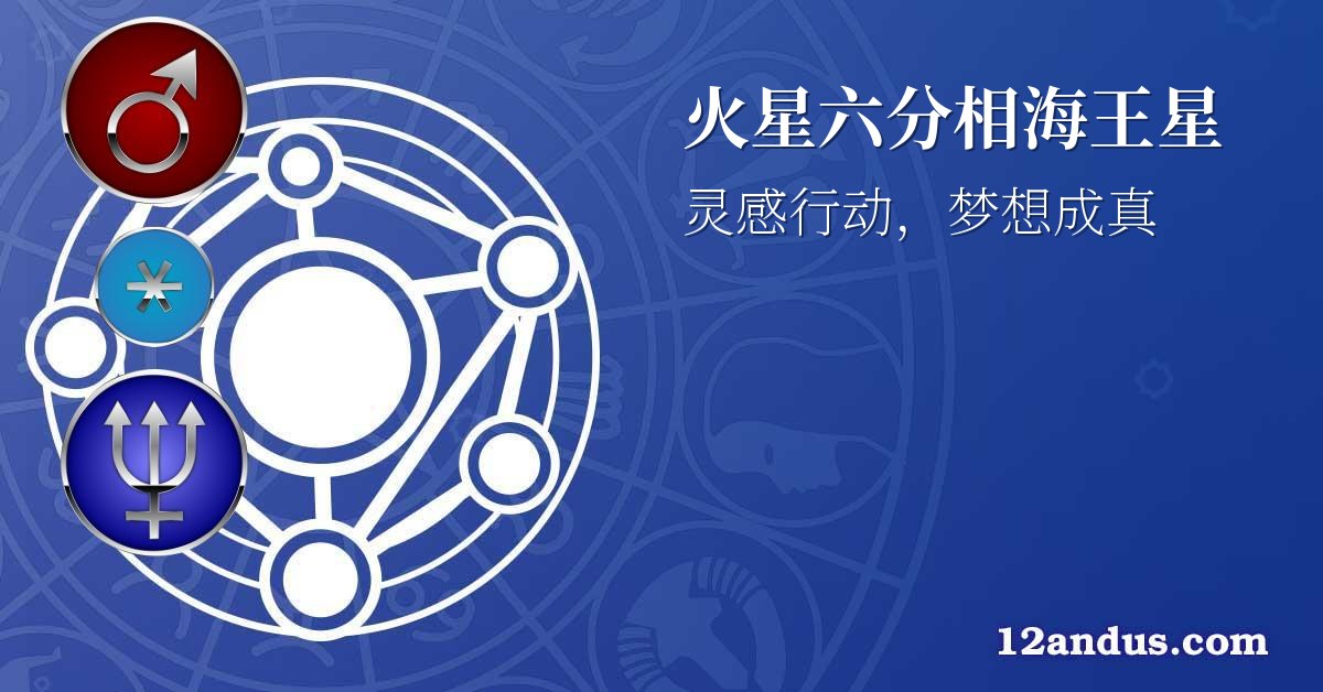 火星六分相海王星