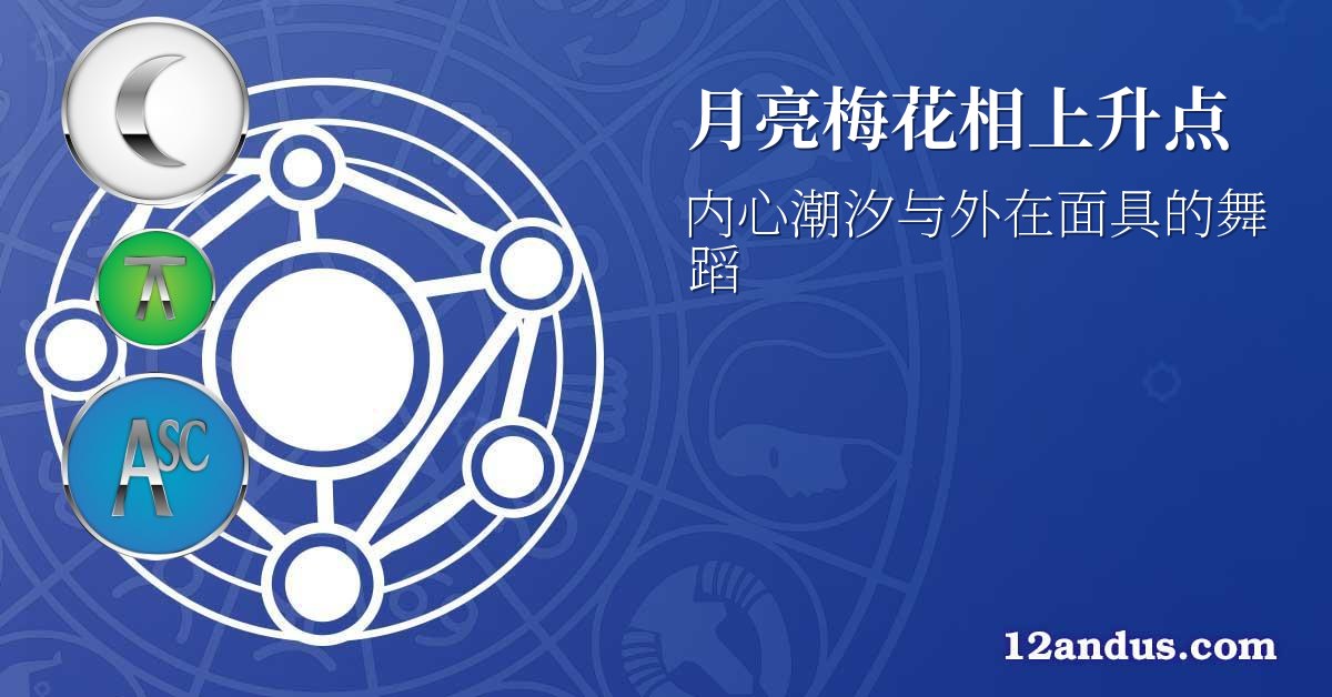 月亮梅花相上升点