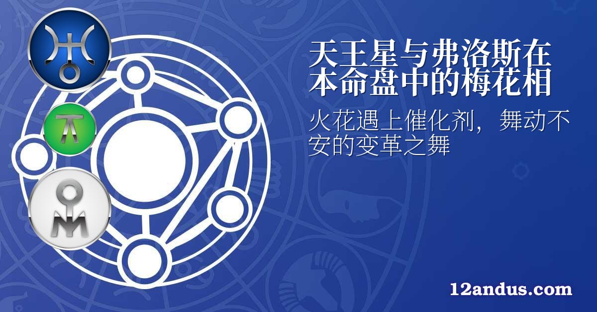 天王星与弗洛斯在本命盘中的梅花相