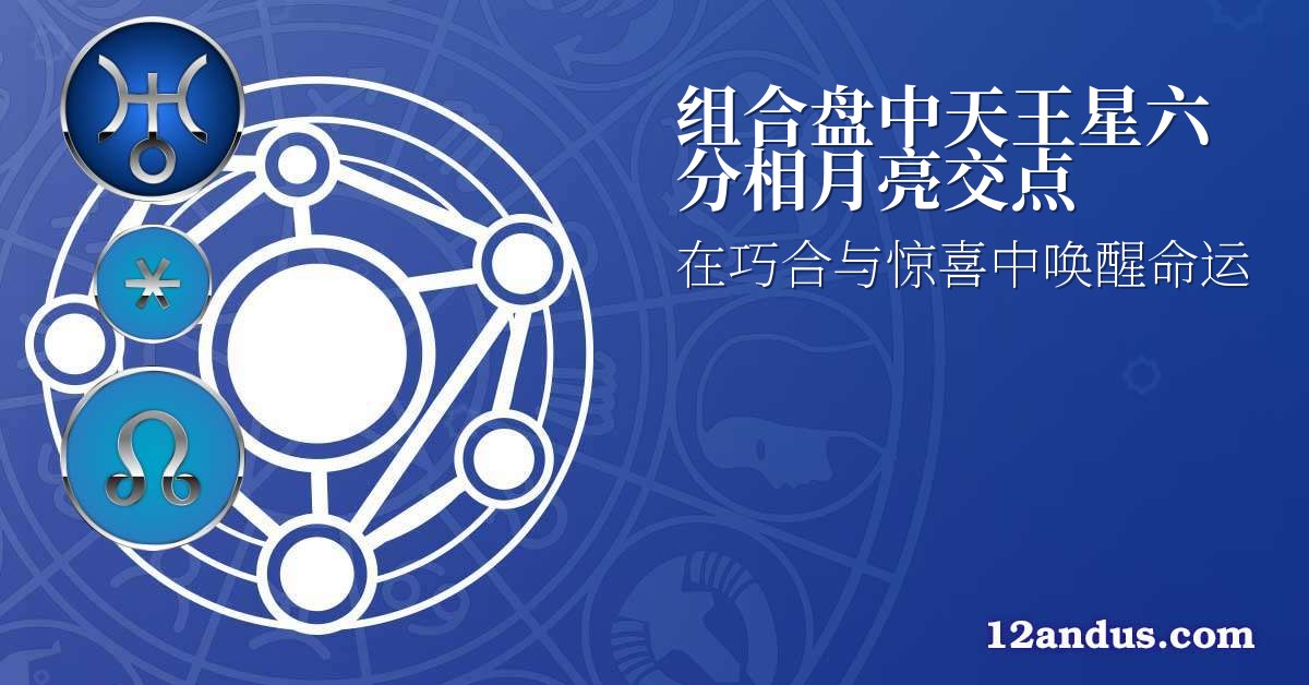 组合盘中天王星六分相月亮交点