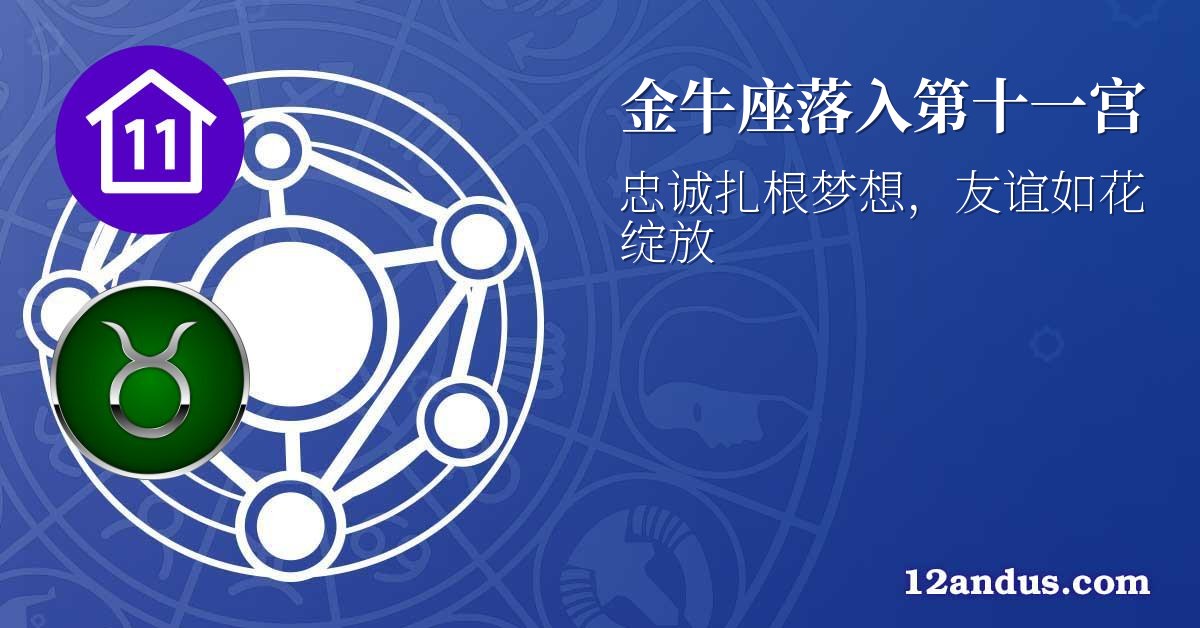 金牛座落入第十一宫